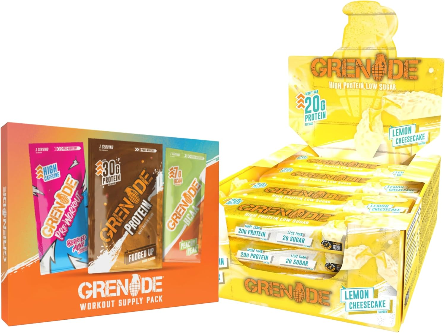 Grenade High Protein, Low Sugar Bar -12 x 60 g