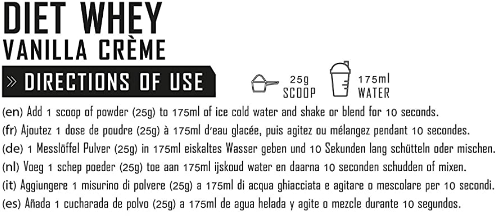 PHD Diet Whey Vanilla Whey Protein Powder, 2kg
