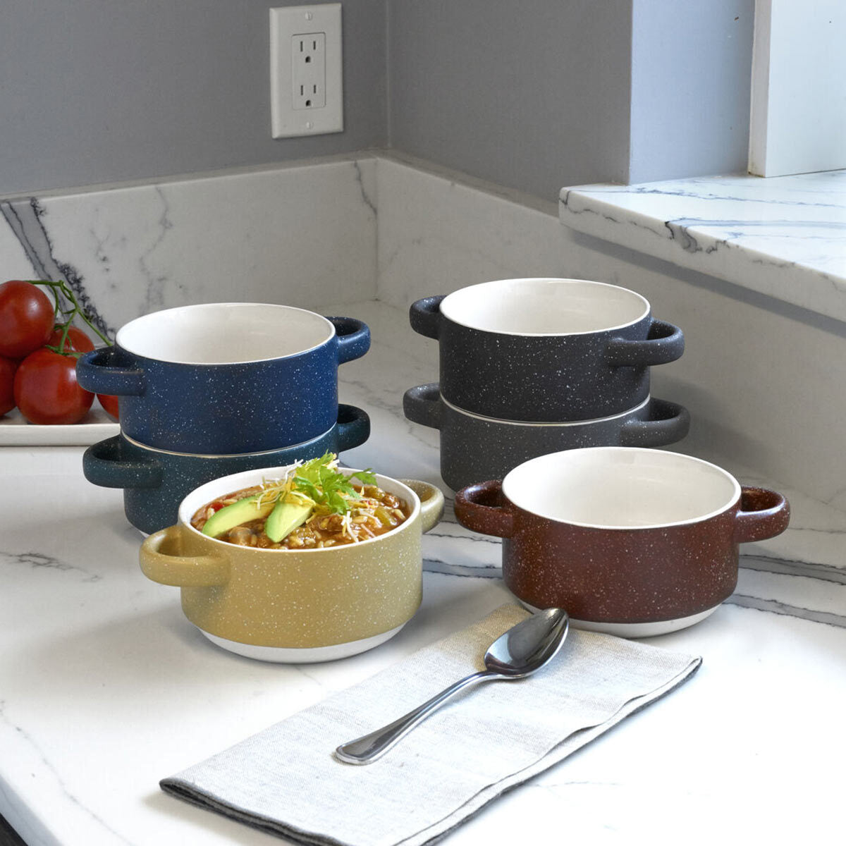 Mikasa Avignon Stoneware Soup Bowls – 6 Pack
