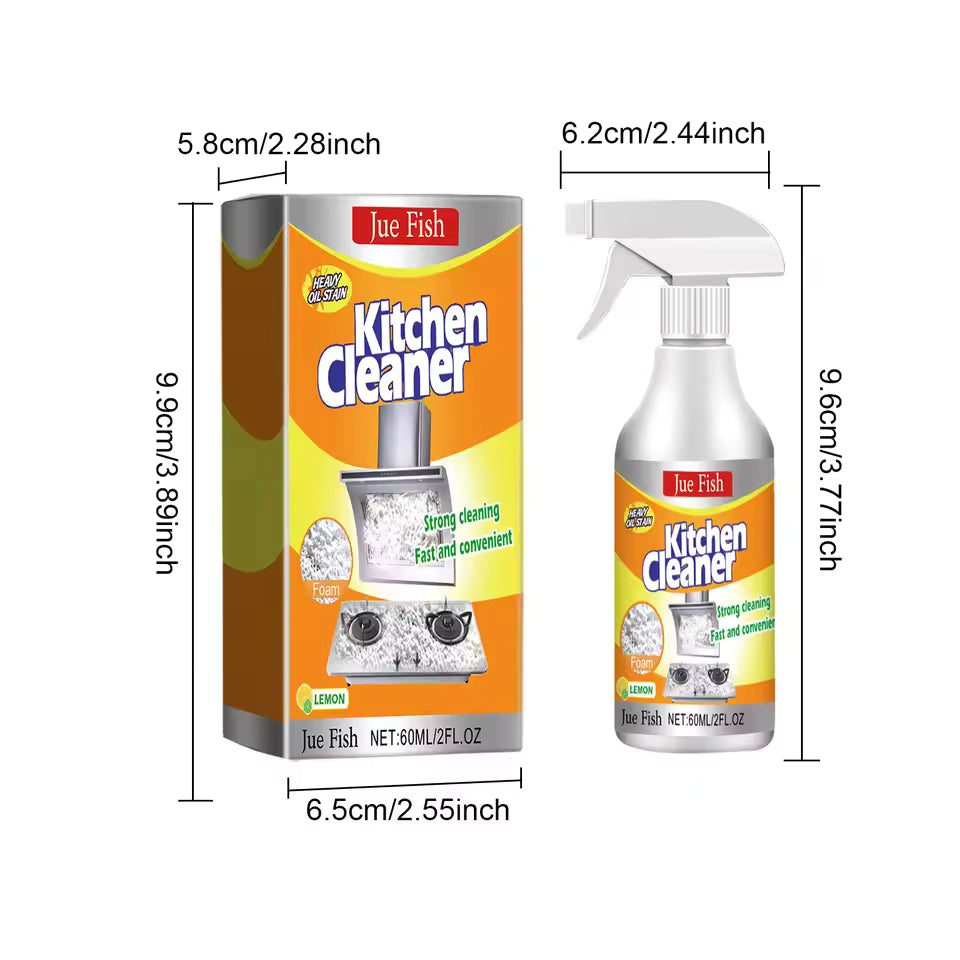 POWERFUL KITCHEN FOAM CLEANFR (60ml *6)  ,Give away 6 pcs of double-layer cleaning cloths and 2 Pair of gloves