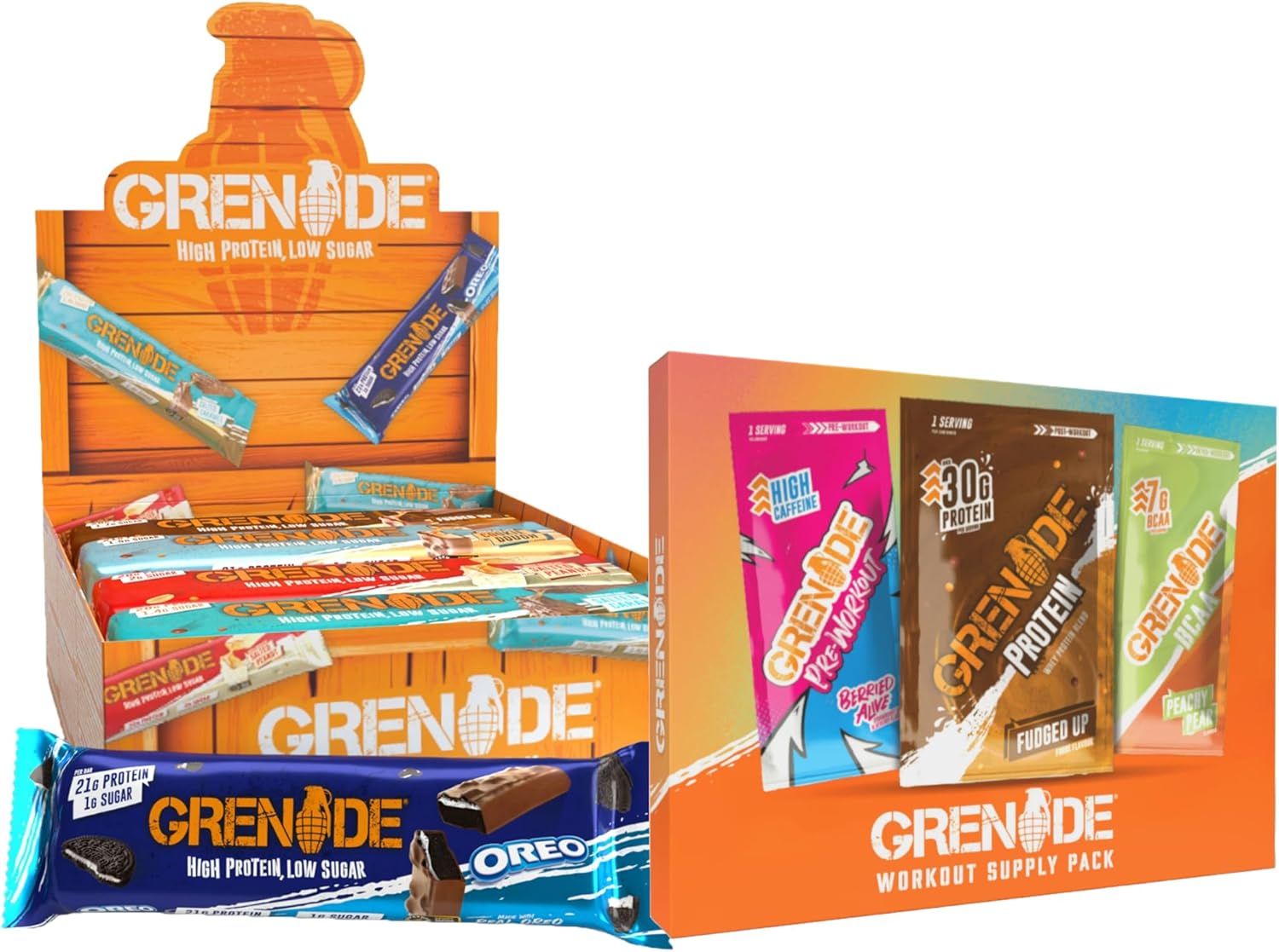 Grenade High Protein, Low Sugar Bar -12 x 60 g