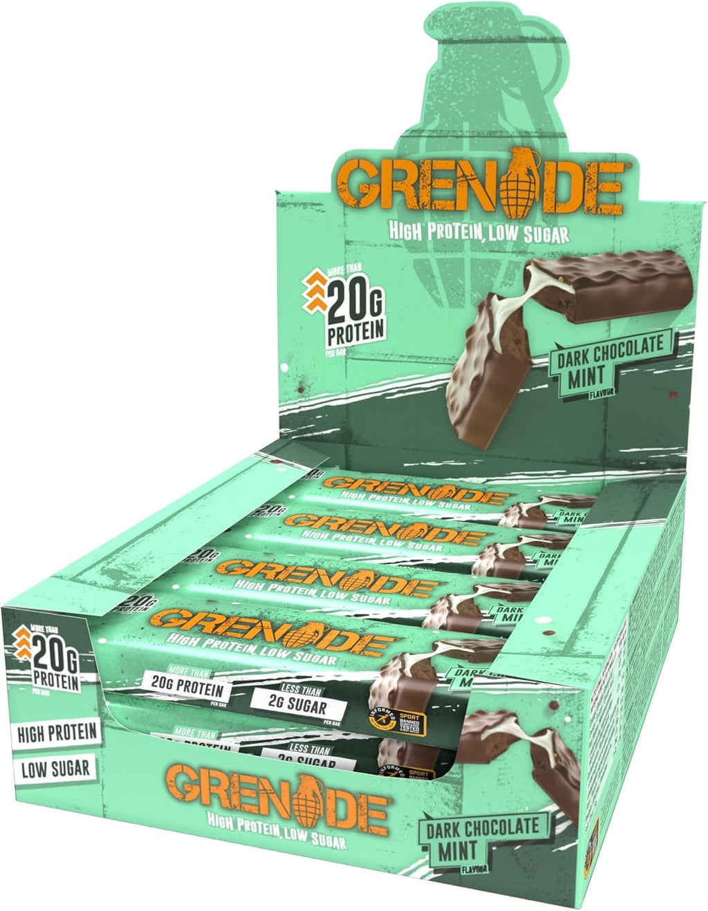 Grenade High Protein, Low Sugar Bar -12 x 60 g